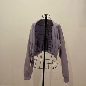 Aritzia Purple cover-up sweater